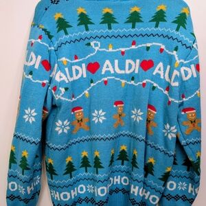 Aldi Blue Holiday Crewneck Sweater